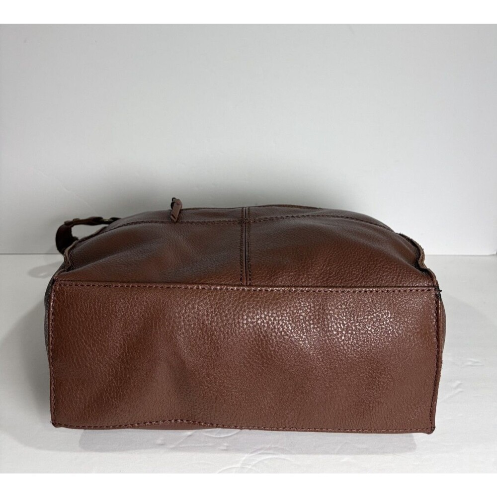 The Sak Silverlake Brown Leather Moto Fringe Hobo Studded Shoulder Bag - Picture 11 of 13
